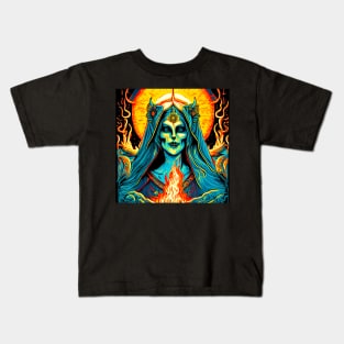 "Psychedelic Haunts: Unique and Colorful Halloween Horrors" Kids T-Shirt